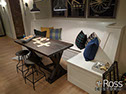 dining nook angled white backs eating area